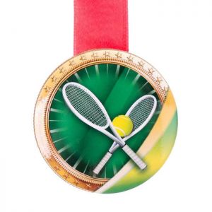 Медаль спортивная закатная "Теннис"