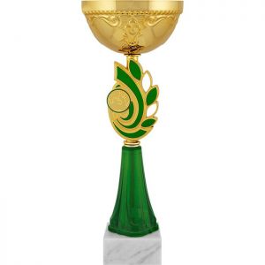 Кубок «Джервис» h=29 см, d=12 см, чаша металл, цвет зелёно-золотой