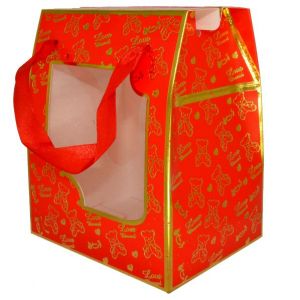 Коробка для кружки Красная с окном