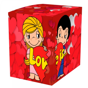Подарочная коробка для кружки "Love is"