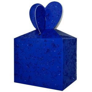 Подарочная коробка для кружки с блестками Синяя