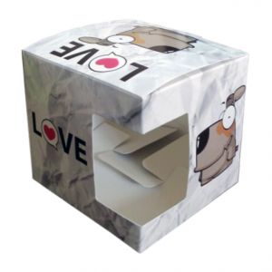 Подарочная коробка для кружки с окном "Собака Love"