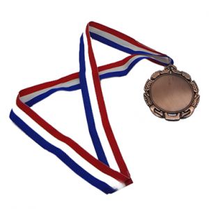 Медаль D=65мм (вкладыш d=50мм) , лента триколор, бронза