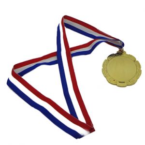 Медаль D=65мм (вкладыш d=50мм) , лента триколор, золото