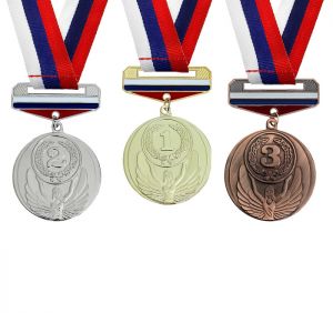 Медаль призовая с колодкой триколор 153 "3 место"