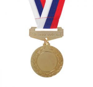 Медаль под нанесение с колодкой 148 диам 4,5 см. Цвет золото