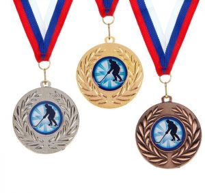 Медаль тематическая 077 "Хоккей"