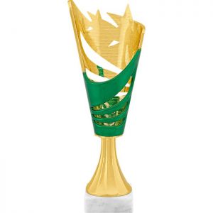 Кубок «Кирон» h=26 см, цвет зелёно-золотой