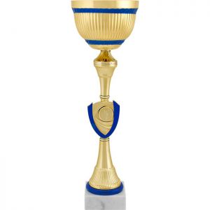 Кубок «Лудо» h=37 см, d=12 см, чаша металл, цвет сине-золотой