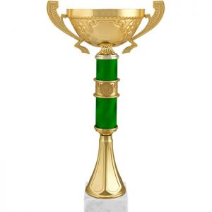 Кубок «Акей» h=42, d=14 см, чаша металл, цвет зелёно-золотой